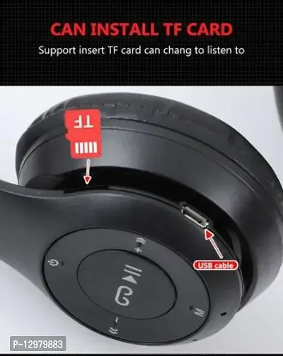 P47 Wireless Bluetooth Portable Sports Headphone Bluetooth Headset&nbsp;&nbsp;(Black, On the Ear)-thumb3