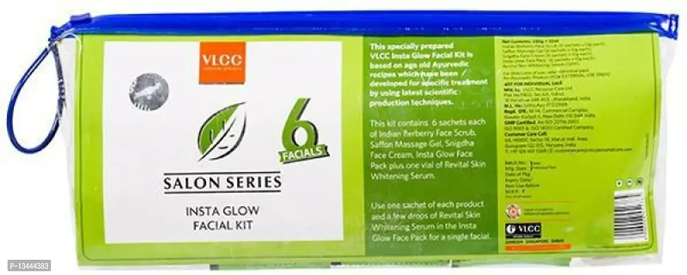 VLCC Professional Salon Series insta Glow Facial Kit Pack of 6 (6 x 41.67 g)