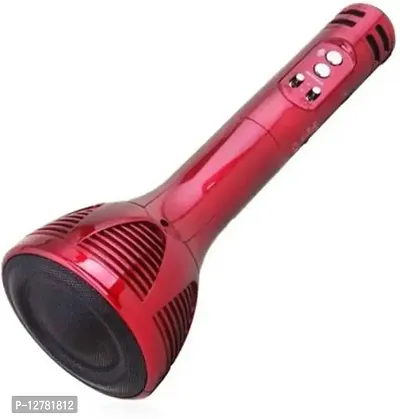 WIRELESS MICROPHONE WS-1698 KAROKE MIC WITH AUDIO RECORDING BLUETOOTH SPEAKER Microphone&nbsp;&nbsp;(Red)_WS2-A69- Wireless Mic 259
