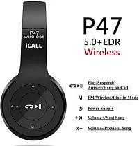 BestSound Latest P47 With Mic With 6 Hour Battery Backup Bluetooth Headset&nbsp;&nbsp;(Multicolor, On the Ear)-thumb2
