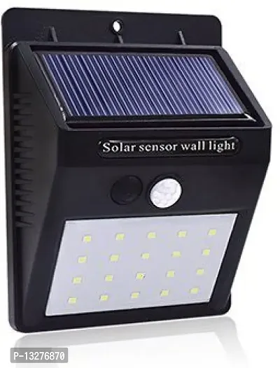 Best Quility Motion sensor waterproof solar security wall light Emergency Light White Lighting e(Black) Solar Light Set (Wall Mounted Pack of 1)-thumb0