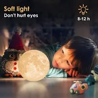 Colour Changing 3D Moon Decorative Fancy Night Lamp for Adults and Kids (13 cm, Multicolour) Night Lamp&nbsp;&nbsp;(13 cm, Multicolor)-thumb1