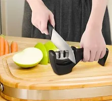 Knife Sharpener 3 Stage Sharpening Tool for Ceramic Knife and Steel Knives (Manual) Knife Sharpening Steel&nbsp;&nbsp;(Plastic, Steel)-thumb2