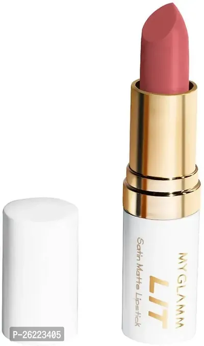 MyGlamm Satin Matte LIT Lipstick (4.5 G), The Good Wife (Multicolor, 4.5 g)