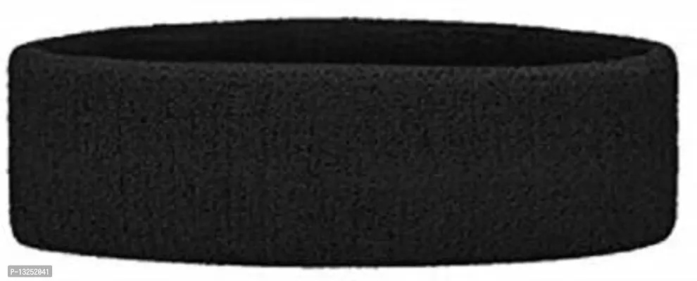 Sports Headband For Girls and women Head Support&nbsp;(Black) - Pack of 1-thumb2