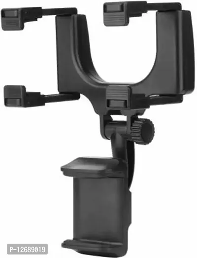Car Mobile Holder For Clip&nbsp;(Black) - Rear View Mirror Mount Mobile Holder Stand