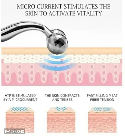 3D Face Lift Slimming Roller Facial Beauty Massager Roller&nbsp;(Silver)-thumb4