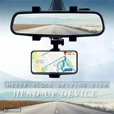 Car Mobile Holder For Anti-Slip&nbsp;(Black) - Rear View Mirror Mount Mobile Holder Stand