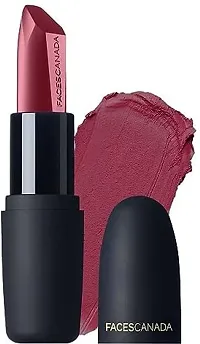 FACES CANADA Weightless Matte Hydrating Lipstick with Almond Oil (Flamboyant Plum 12, 4.5 g)-thumb1