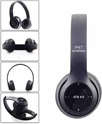 P47 HEADPHONE_NEW WIRELESS BLUETOOTH ON THE EAR BLACK HEADPHONE Bluetooth Headset&nbsp;&nbsp;(Black, On the Ear)-thumb2