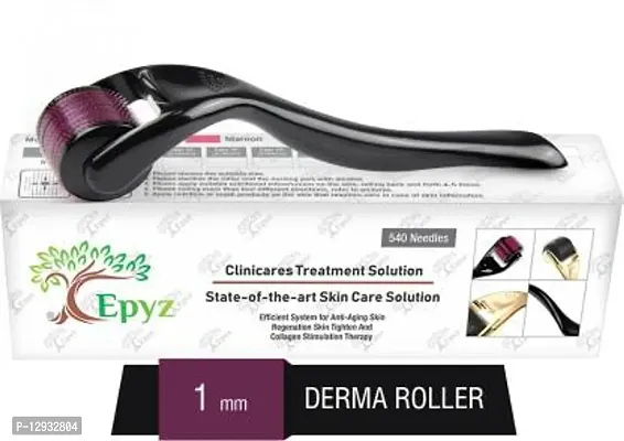 Derma Roller Cosmetic Micro Needling Instrument with 540 Needles for Acne, Skin, Hair Loss, With Case [Pink, 0.5mm]