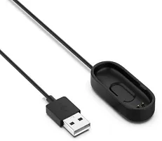 0.15m Power Micro USB Charging Cable For Xiaomi Mi Band 4 (MI Band Not Included) 0.15 m Power Sharing Cable&nbsp;&nbsp;(Compatible with Smart watch Band Strap, Black, One Cable)-thumb1