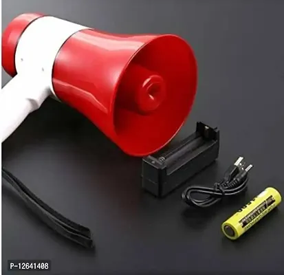 Handheld Megaphone with Recorder USB and Memory Card Input for Announcing; Talk; Record; Play; Siren; Music with Battery and Charger megaphone-001 Outdoor PA System&nbsp;&nbsp;(30 W)_MP128-MegaPhone48