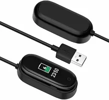 Charger Cable for Mi Band 4 USB Charging Xiaomi4 Smartwatch 0.1 m Power Sharing Cable&nbsp;&nbsp;(Compatible with Xiaomi 4 Smartwatch, Black, Pack of: 2)-thumb1