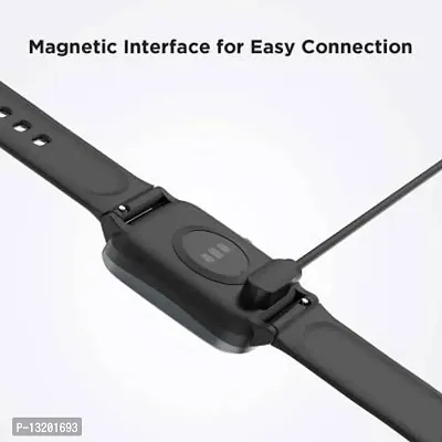 2 Pin Magnetic Charging Cable for Smartwatch 0.5 m Magnetic Charging Cable&nbsp;&nbsp;(Compatible with Smartwatch, W26, W26+, Black, One Cable)-thumb3