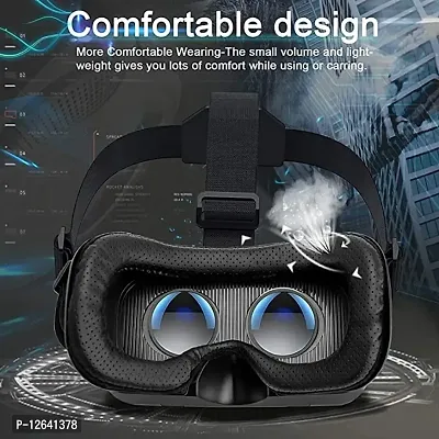 Virtual Reality Headset for 3D Video Movies, Gaming Headset Compatible with All Smartphones (Black)_SCVR1BX325-thumb3