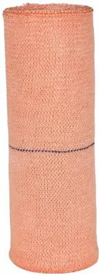 Cotton Crepe Bandage Roll -Sports Wrist Wrap Straps -Elastic Compression - Knee Bandages with Clips (15 cm x 4 Mtr)-thumb1