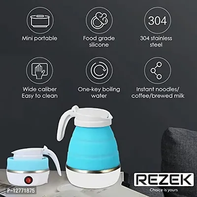 REZEK Electric Kettle 600 Watt Fast Boiling, Collapsible, Foldable, Portable_K28-thumb2