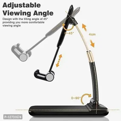 Foldable Mobile Stand Holder - L21 Angle  Height Adjustable Multi Angle Desk Cell Phone Holder Anti-Slip Mobile Holder-thumb3