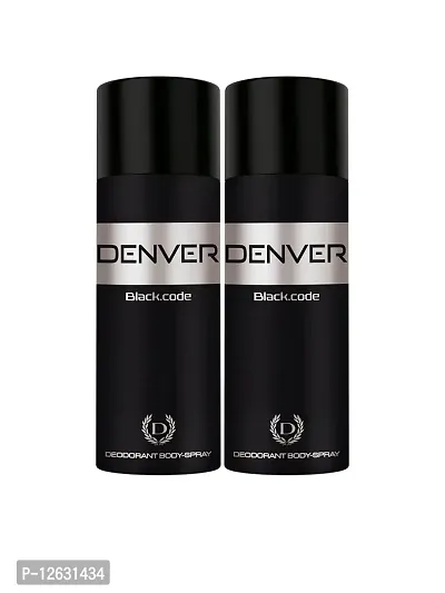 Denver  Men Set of 2 Black Code Deodorant Body Sprays-thumb0