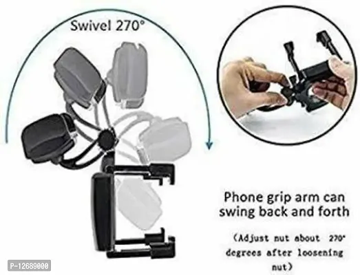 Car Mobile Holder For Clip&nbsp;(Black) - Rear View Mirror Mount Mobile Holder Stand-thumb4