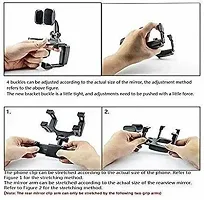 Car Mobile Holder for Dashboard, Windshield&nbsp;(Black) - Rear View Mirror Mount Holder Stand-thumb1