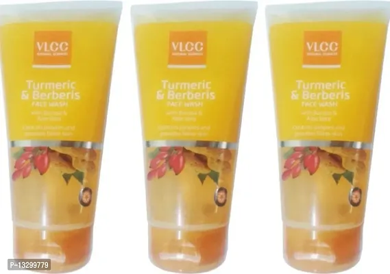 VLCC Turmeric  Berberis With Bacopa  Aloe Vera Face Wash - Pack of 3 (450 ml)-thumb0