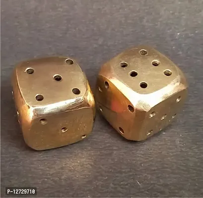 Gold Brass Dice Pair Incense Stick Holder - Pack of 2