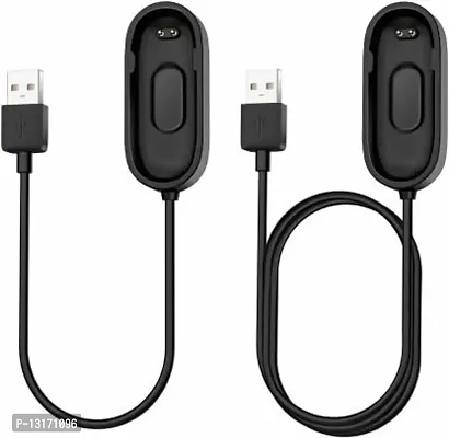 Charger Cable for Mi Band 4 USB Charging Xiaomi4 Smartwatch 0.1 m Power Sharing Cable&nbsp;&nbsp;(Compatible with Xiaomi 4 Smartwatch, Black, Pack of: 2)