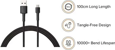 Micro USB Fast Charging Data and Sync Cable Suitable for Android 1 m Micro USB Cable&nbsp;(Compatible with Mi/Redmi/Xiaomi)-thumb1