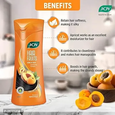 Joy Apricot  Peach Conditioning Shampoo for Growing Long  Silky Hair (340ml x 2)|-thumb2