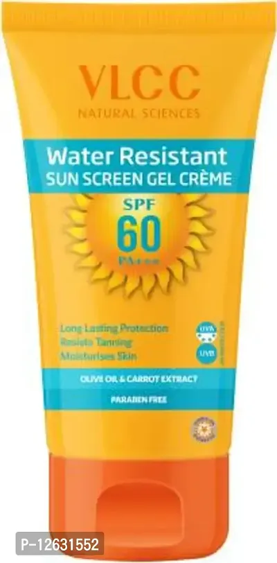 VLCC Water Resistant Spf60 Sunscreen Gel Cream - 100 gm . - SPF 3 PA+++&nbsp;&nbsp;(100 g)