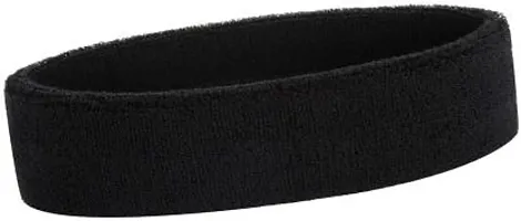 Headband for Women  Men Exercise/Sports ELASTIC Stretchy Multicolor (Pack of -2) Head Support&nbsp;(Black, White)-thumb2