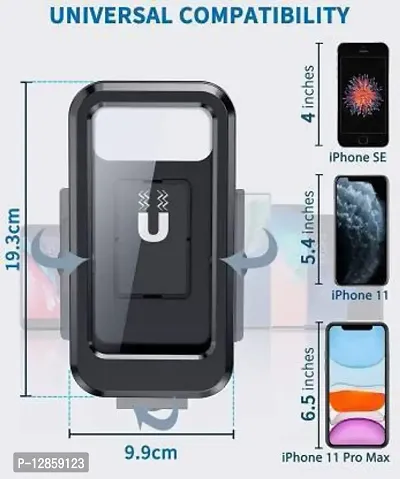 Mobile Phone Holder, Phone Mount with Touch Screen,360 deg Rotation Adjustable Bike Mobile Holder&nbsp;&nbsp;(Black)-thumb3