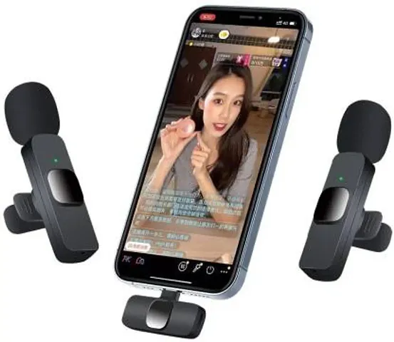 Dual Wireless Microphone for Vlogging Interview Live Streaming YouTube Video