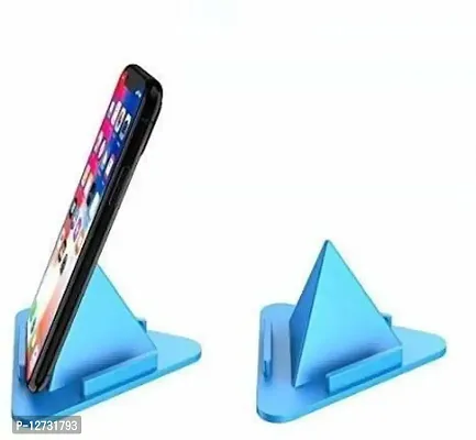 Mobile Holder, Pyramid Desk Table Mobile Stand Triangle Shape - Anti Slip, Safe, Multi Angle Mobile Stand (Pack of 2)-thumb0