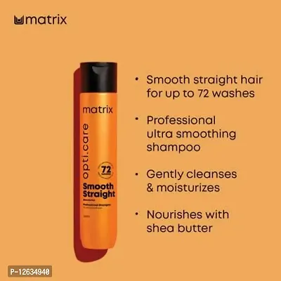 Matrix Opti Care Smooth Straight Professional Shampoo for Ultra Smooth Frizz-free Hair with Shea Butter, Paraben Free&nbsp;&nbsp;(350 ml)_SMP-8MX43-thumb4