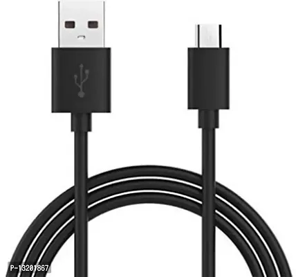 All smart phone data cable 1.3 m Micro USB Cable&nbsp;(Compatible with All Android Smartphones, Black, One Cable)-thumb0