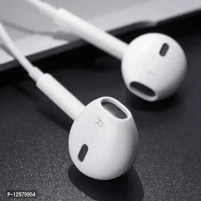 Earphone with iPhone11, iPhone11 Pro ,12,12 PRO,X,XR,8 PLUS Wired Headset&nbsp;&nbsp;(White, In the Ear)-thumb2
