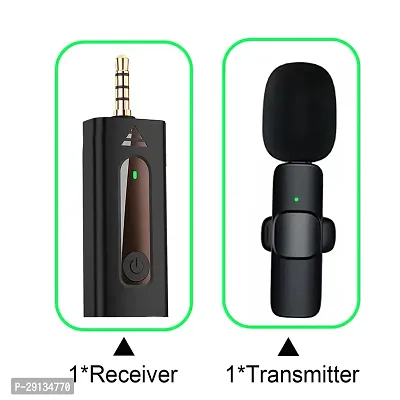 TECHBLAZE K35 Wireless Mic for Youtubers Lapel Lavalier Collar Mic 3.5mm Wireless Mic for DSLR Vlogging Mic for Mobile Recording Noise Reduction Clip On Mic for BT Speakers and Cameras-thumb4