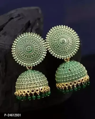 Shimmering Alloy Jhumkas Earrings For Women-thumb0
