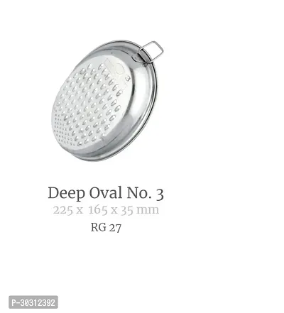 Stainless Steel Grater Deep Oval No1-thumb0