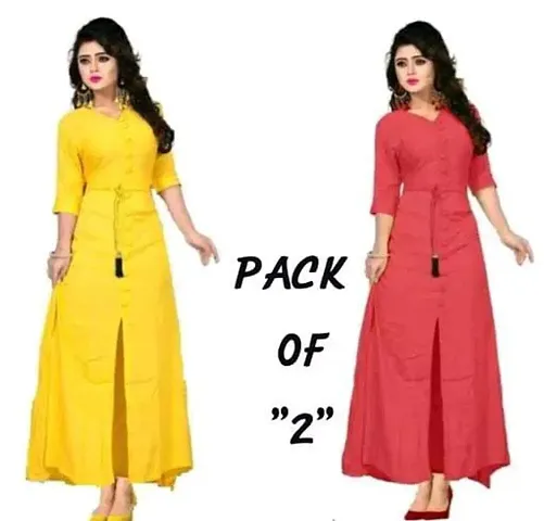 women's rayon kurtis pack of 2