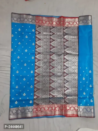 Stylish Banarasi Silk Saree with Blouse piece For Women-thumb2