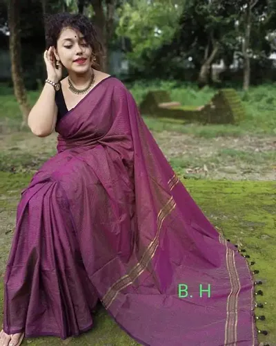 Attractive Khadi Sarees With Blouse Piece