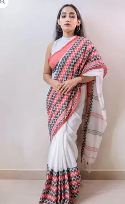 Designer Khadi Saree With Blouse Piece For Women