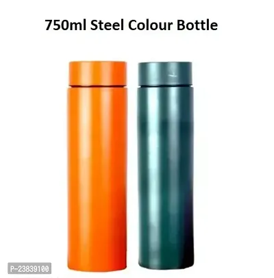 Smilynation Stainless Steel Colour Water Bottle 750ml Fridge Water Bottle Water Bottle Steel 750ml Water Bottle for Home Office Gym Pack of 2