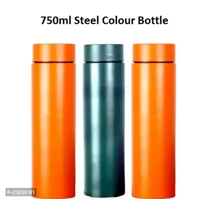 Smilynation Stainless Steel Colour Water Bottle 750ml Fridge Water Bottle Water Bottle Steel 750ml Water Bottle for Home Office Gym Pack of 3-thumb0