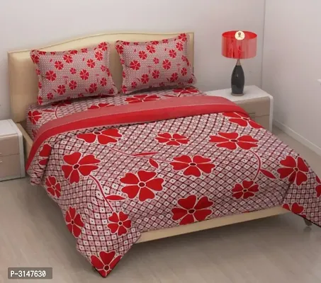 Polycotton Printed Double Bedsheet-thumb0