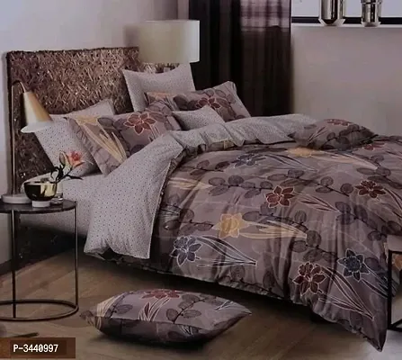 Modern Cotton Double Bedsheet With 2 Pillow Cover